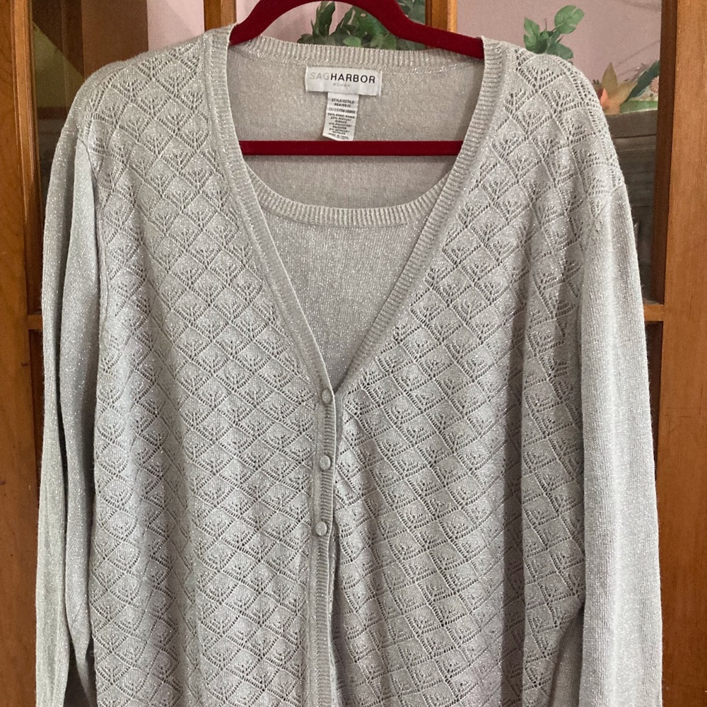 Fancy grey sweater size 2X